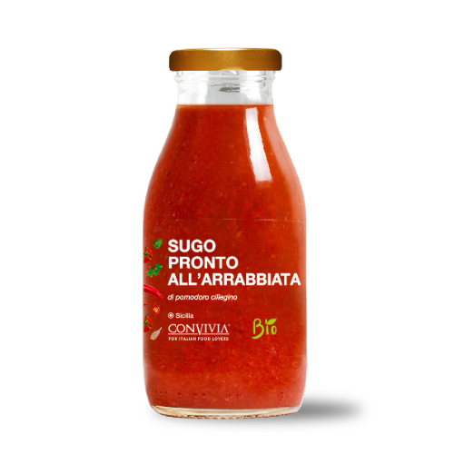 Sugo pronto di pomodoro ciliegino all’ arrabbiata bio 250g — Sauces ...